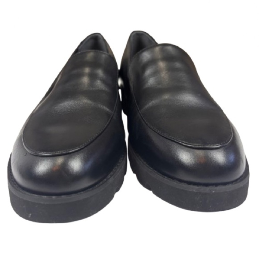 Vionic Kensley Black Leather Lug Sole Loafers Womens 9.5 Slip On Comfort NEW - Picture 5 of 11